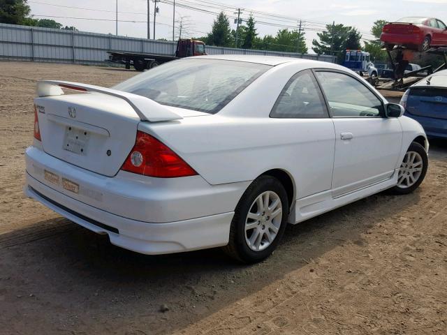 1HGEM21225L808573 - 2005 HONDA CIVIC DX WHITE photo 4