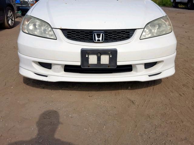 1HGEM21225L808573 - 2005 HONDA CIVIC DX WHITE photo 9