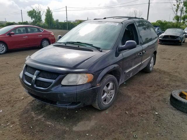 1D4GP25R54B536906 - 2004 DODGE CARAVAN SE BLACK photo 2