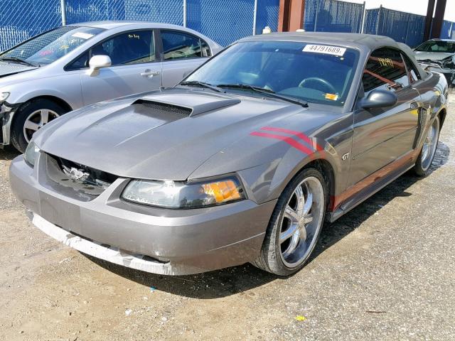 1FAFP45X83F419028 - 2003 FORD MUSTANG GT GRAY photo 2