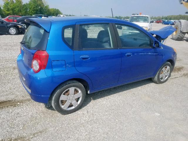 KL1TD6DE7BB147487 - 2011 CHEVROLET AVEO LS BLUE photo 4