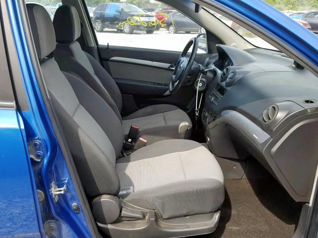 KL1TD6DE7BB147487 - 2011 CHEVROLET AVEO LS BLUE photo 5