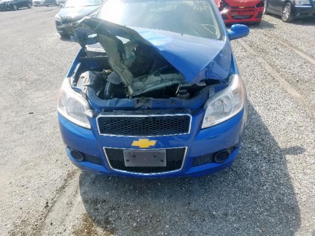 KL1TD6DE7BB147487 - 2011 CHEVROLET AVEO LS BLUE photo 9