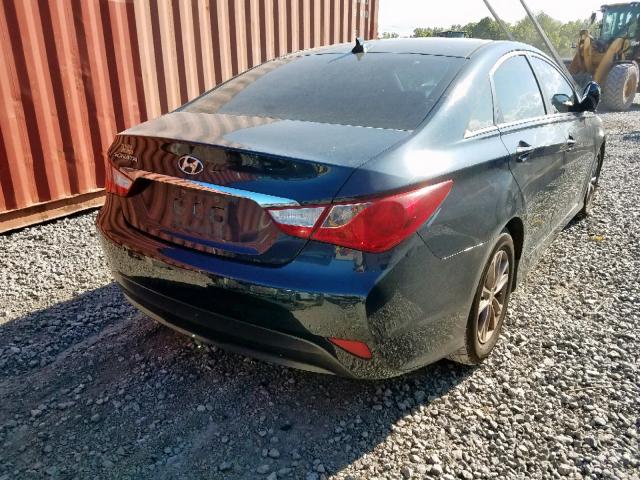 5NPEB4AC2EH857902 - 2014 HYUNDAI SONATA GLS BLUE photo 4