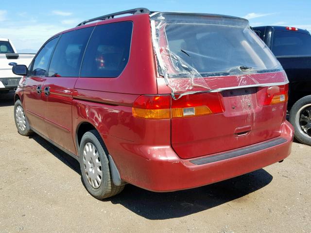 2HKRL18592H503293 - 2002 HONDA ODYSSEY LX RED photo 3