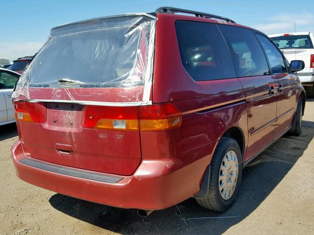 2HKRL18592H503293 - 2002 HONDA ODYSSEY LX RED photo 4