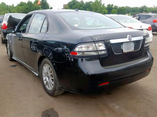 YS3FB49YX81014345 - 2008 SAAB 9-3 2.0T BLACK photo 3