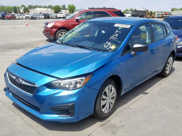 4S3GTAA66K3712528 - 2019 SUBARU IMPREZA BLUE photo 2