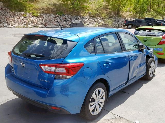 4S3GTAA66K3712528 - 2019 SUBARU IMPREZA BLUE photo 4