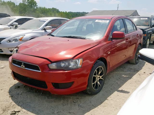 JA3AU26U48U045749 - 2008 MITSUBISHI LANCER ES RED photo 2