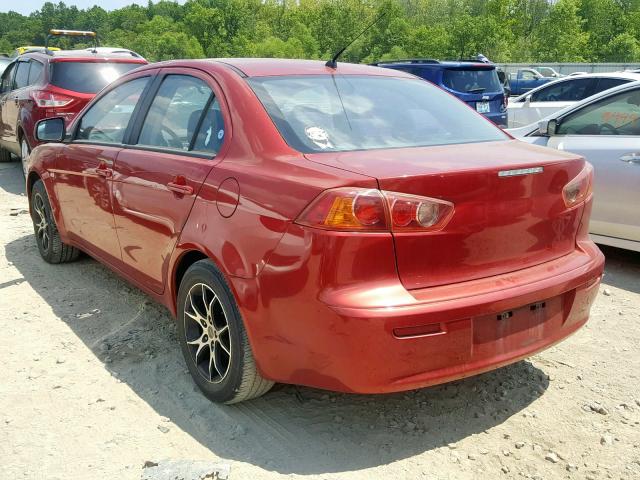 JA3AU26U48U045749 - 2008 MITSUBISHI LANCER ES RED photo 3