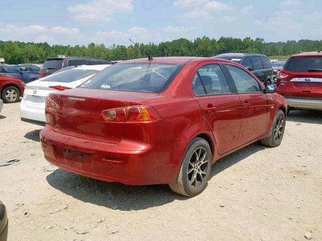 JA3AU26U48U045749 - 2008 MITSUBISHI LANCER ES RED photo 4