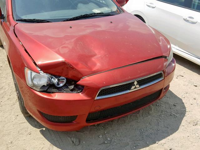 JA3AU26U48U045749 - 2008 MITSUBISHI LANCER ES RED photo 9