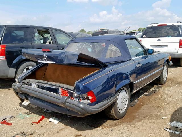 WDBBA48D2KA091868 - 1989 MERCEDES-BENZ 560 SL BLUE photo 4