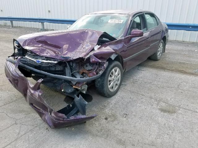 2G1WF52E949445940 - 2004 CHEVROLET IMPALA PURPLE photo 2