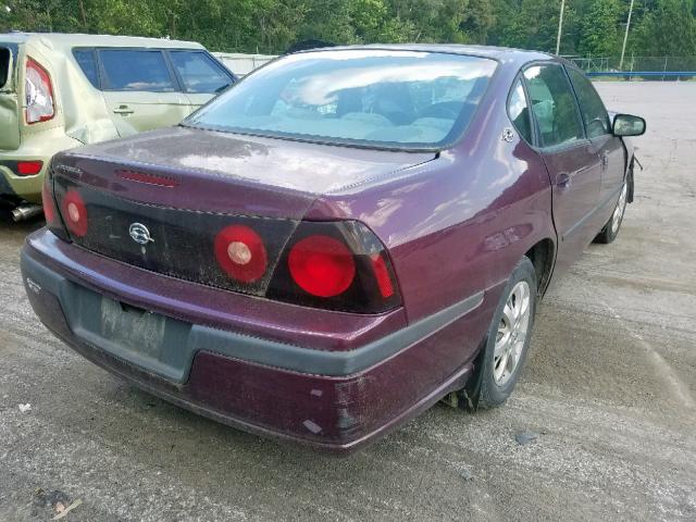 2G1WF52E949445940 - 2004 CHEVROLET IMPALA PURPLE photo 4