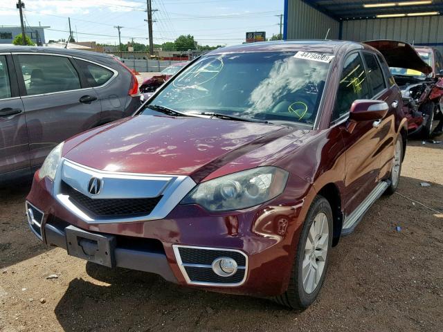 5J8TB1H57CA004396 - 2012 ACURA RDX TECHNO MAROON photo 2