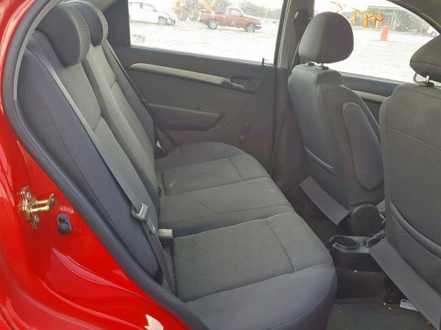 KL1TD56687B073066 - 2007 CHEVROLET AVEO BASE წითელი ფოტო 6