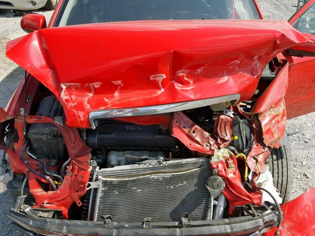 KL1TD56687B073066 - 2007 CHEVROLET AVEO BASE წითელი ფოტო 7