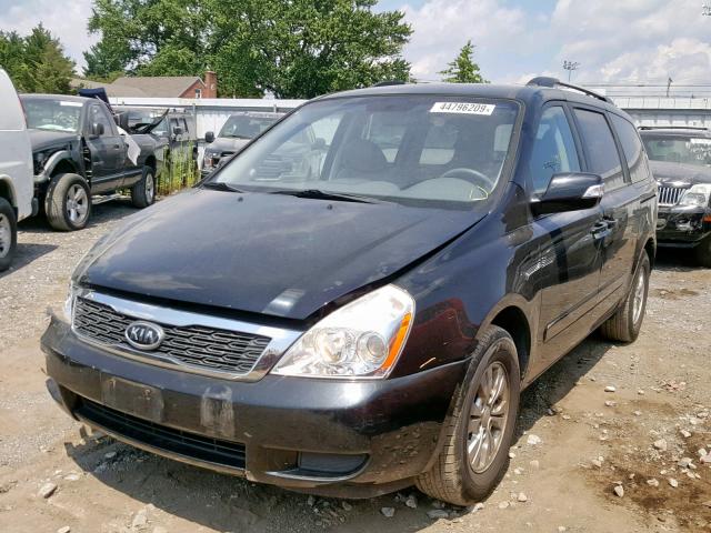 KNDMG4C70C6495248 - 2012 KIA SEDONA LX BLACK photo 2