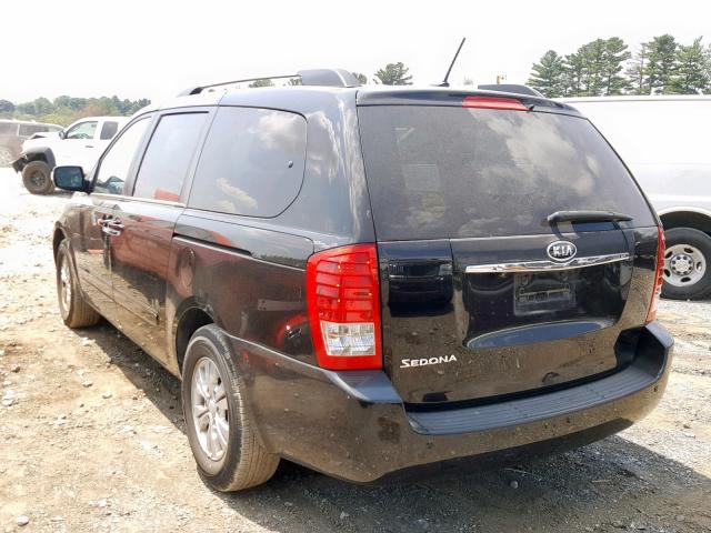 KNDMG4C70C6495248 - 2012 KIA SEDONA LX BLACK photo 3