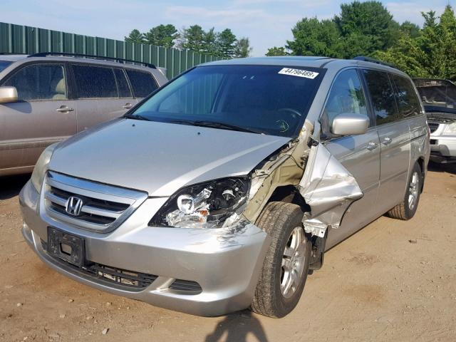 5FNRL38767B449454 - 2007 HONDA ODYSSEY EX SILVER photo 2