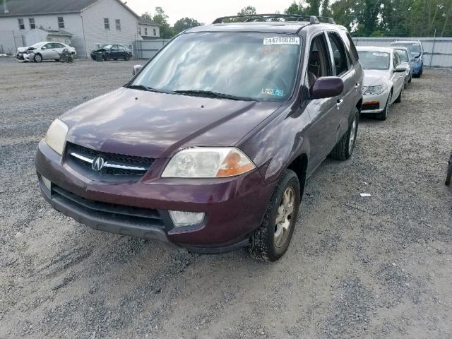 2HNYD18861H543433 - 2001 ACURA MDX TOURIN BURGUNDY photo 2