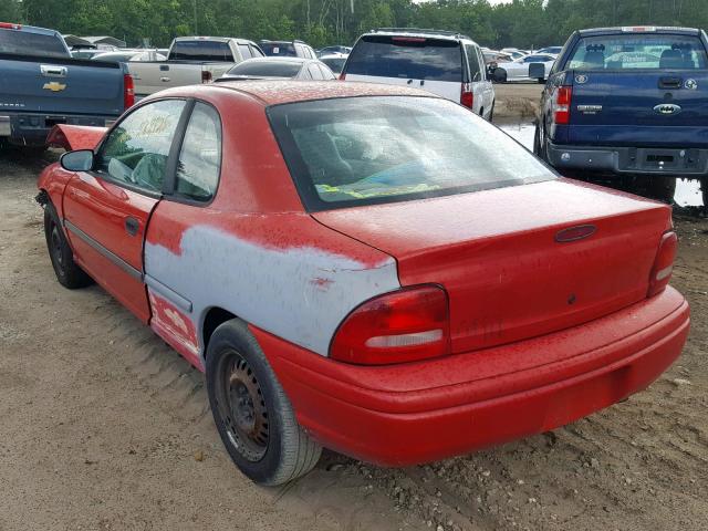 1B3ES62C4SD323801 - 1995 DODGE NEON SPORT RED photo 3