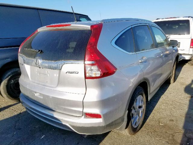 2HKRM4H74FH650529 - 2015 HONDA CR-V EXL SILVER photo 4