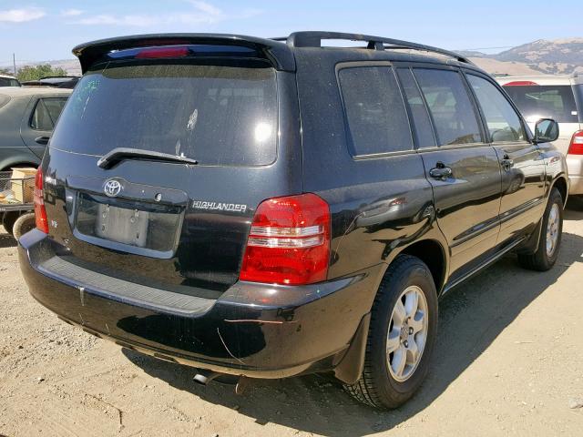 JTEGF21A220042006 - 2002 TOYOTA HIGHLANDER BLACK photo 4