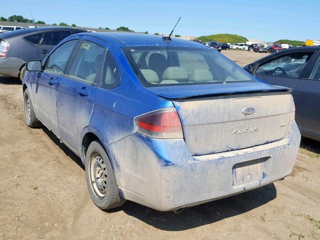 1FAHP3GN0AW197371 - 2010 FORD FOCUS SES BLUE photo 3