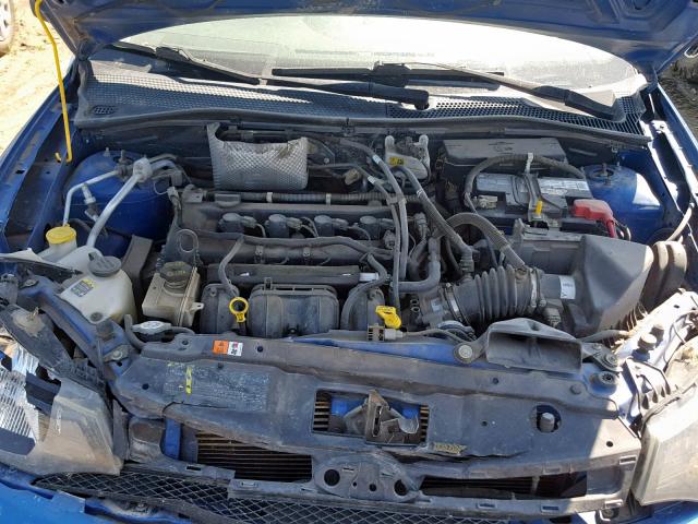 1FAHP3GN0AW197371 - 2010 FORD FOCUS SES BLUE photo 7