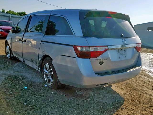 5FNRL5H24DB058802 - 2013 HONDA ODYSSEY LX SILVER photo 3