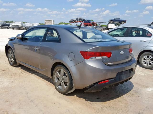 KNAFU6A27A5163490 - 2010 KIA FORTE EX SILVER photo 3