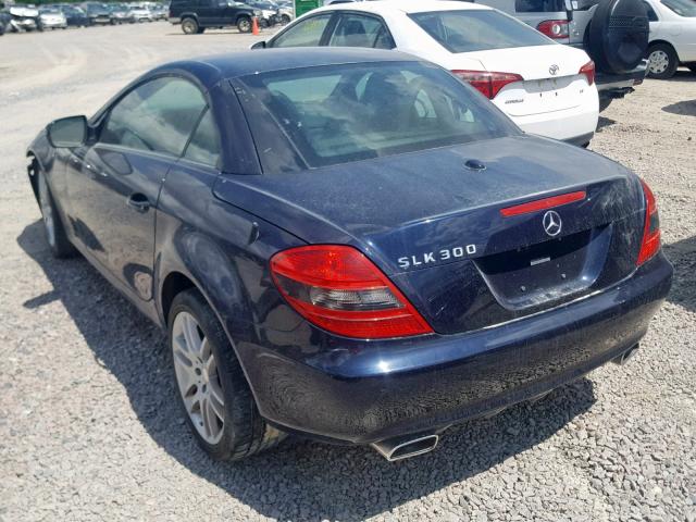 WDBWK54F29F213833 - 2009 MERCEDES-BENZ SLK 300 BLUE photo 3