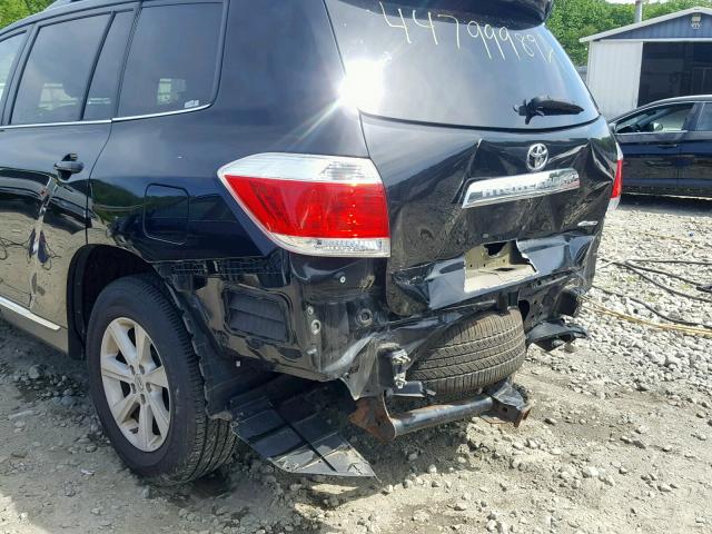 5TDBK3EH4CS168003 - 2012 TOYOTA HIGHLANDER BLACK photo 9