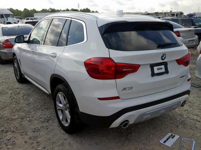 5UXTR7C59KLF36368 - 2019 BMW X3 SDRIVE3 WHITE photo 3