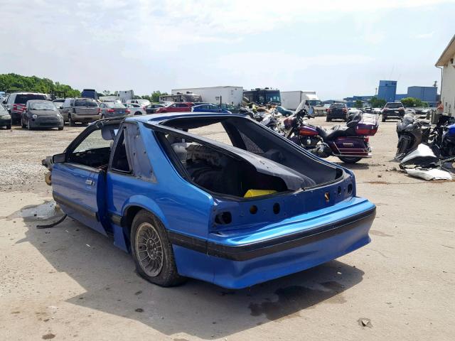 1FABP42E4JF118822 - 1988 FORD MUSTANG GT BLUE photo 3
