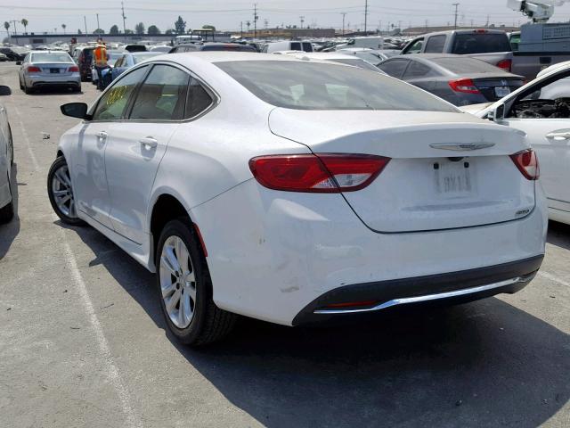 1C3CCCAB3FN726196 - 2015 CHRYSLER 200 LIMITE WHITE photo 3