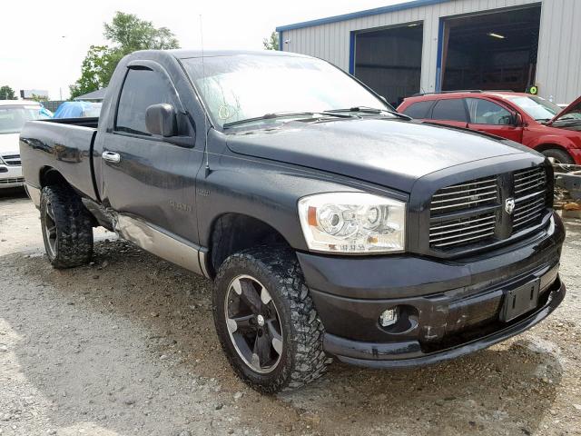 1D7HU16208J206890 - 2008 DODGE RAM 1500 S BLACK photo 1