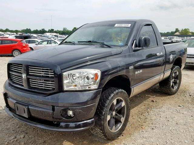 1D7HU16208J206890 - 2008 DODGE RAM 1500 S BLACK photo 2