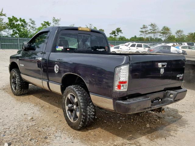 1D7HU16208J206890 - 2008 DODGE RAM 1500 S BLACK photo 3