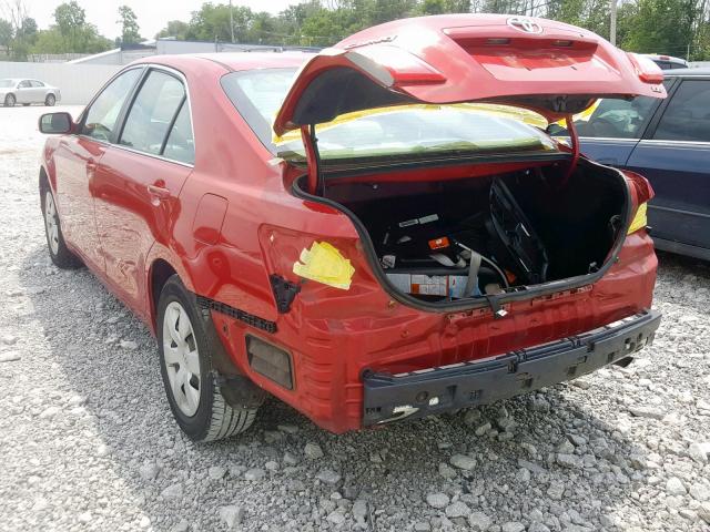 4T1BE46K98U255644 - 2008 TOYOTA CAMRY CE RED photo 3