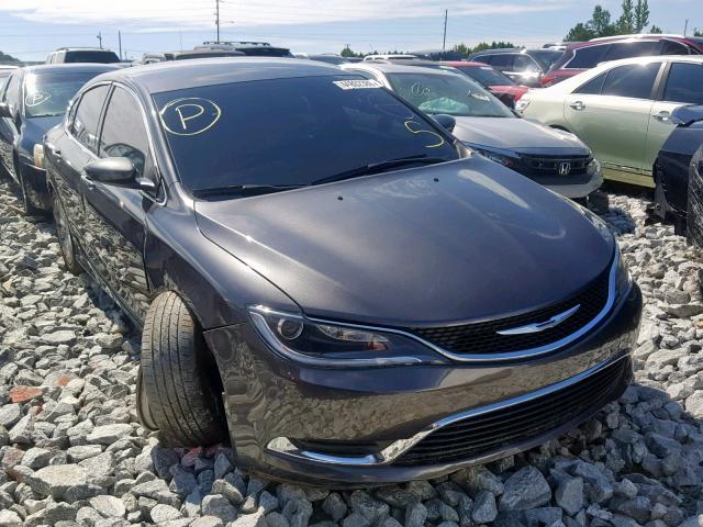 1C3CCCAB8GN144273 - 2016 CHRYSLER 200 LIMITE GRAY photo 1