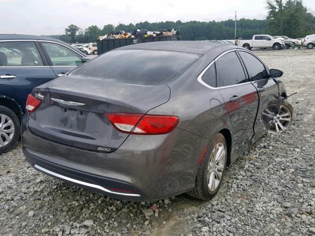 1C3CCCAB8GN144273 - 2016 CHRYSLER 200 LIMITE GRAY photo 4