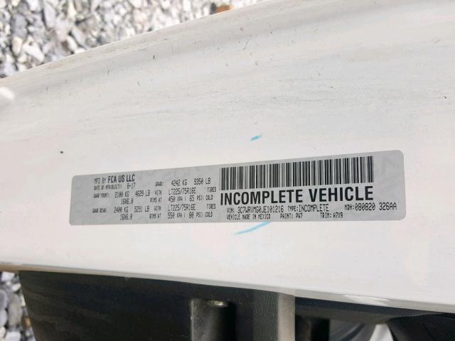 3C7WRVMG0JE101216 - 2018 RAM PROMASTER 白色 照片 10