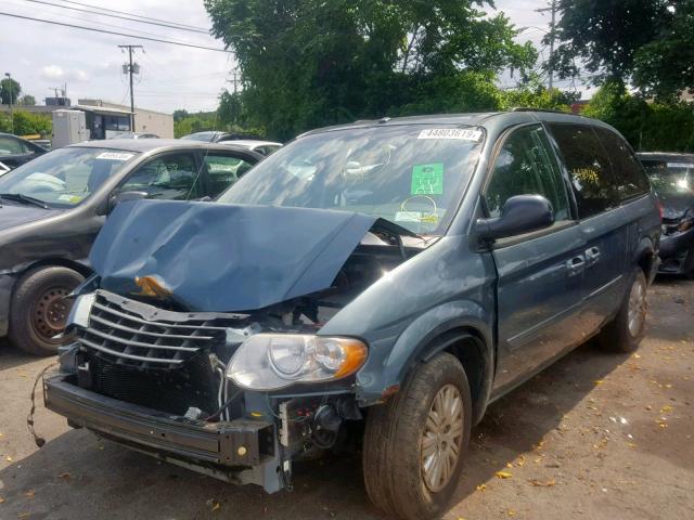 2A4GP44R37R266472 - 2007 CHRYSLER TOWN & COU TEAL photo 2