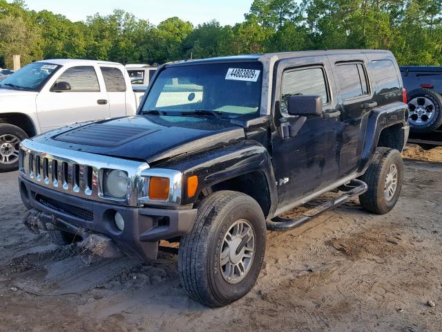 5GTDN136X68148376 - 2006 HUMMER H3 BLACK photo 2