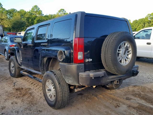 5GTDN136X68148376 - 2006 HUMMER H3 BLACK photo 3