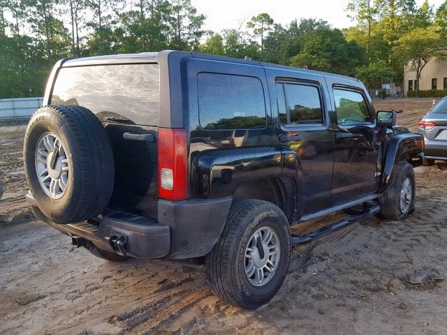 5GTDN136X68148376 - 2006 HUMMER H3 BLACK photo 4